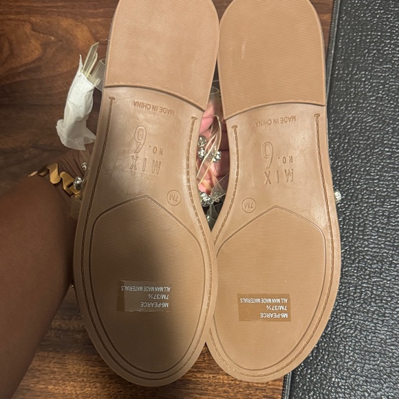 Mix No. 6 Silver and Clear Rhinestone Sandals - Picture 3 of 3